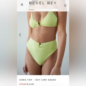 Revel Rey lime green snake bikini